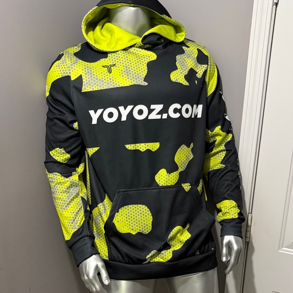 YOYOZ Black and Neon Yellow Hoodie